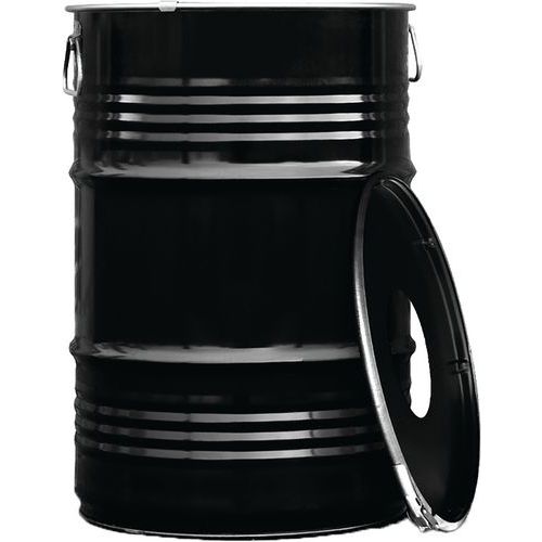 Poubelle The Binbin 60 L Avec Couvercle Ouverte Noir