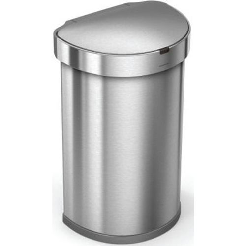 Poubelle Liner Pocket Demi-ronde à Capteur 45l Argent