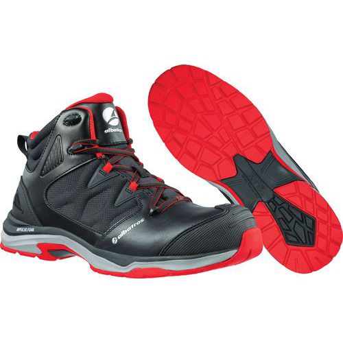 Albatros - Chaussures de sécurité ULTRATRAIL BLK MID S3 ESD HRO SRC - Noir - Pointure 41 - Cuir Vachette - Amagnétique