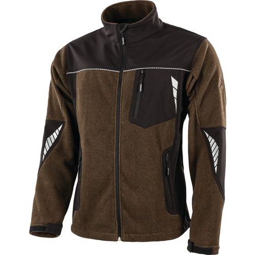 Veste Polaire/softshell Coloris Marron-noir Taille 3xl