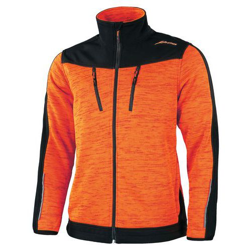 Veste En Tricot/softshell Cowper Coloris Orange-noir Taille 3xl