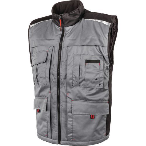 Gilet De Travail Edison Coloris Gris-noir Taille 2xl