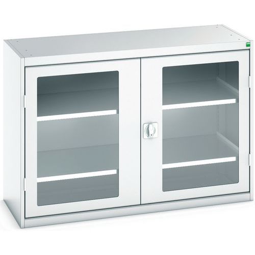 Armoire Verso Portes Transparentes Avec 2 Tablettes 1300x550x900