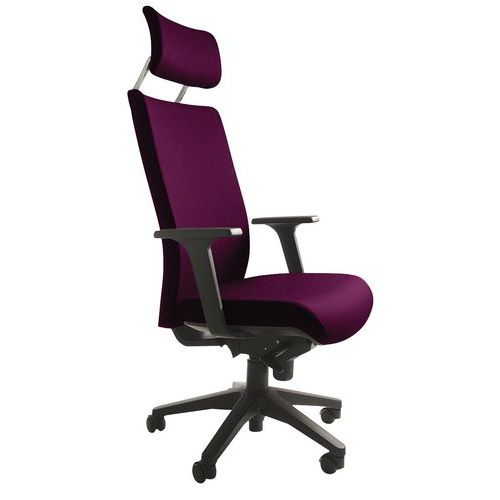 GGI - Fauteuil de direction KIO HD - Rose - Têtière réglable - Accoudoirs 3D - Synchrone - Confort ergonomique