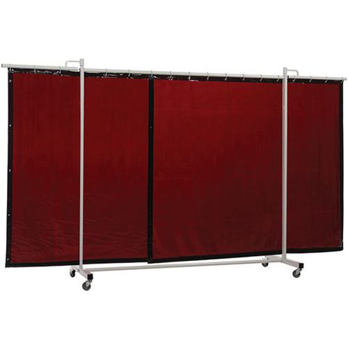 Cepro - Écran de soudure triptyque ROBUSTO 180 cm Beige - Mobile - Norme EN 1598