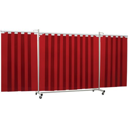 Cepro - Écran de soudure triptyque XL ROBUSTO - 180 cm Orange - Mobile et Robuste - Norme EN 1598