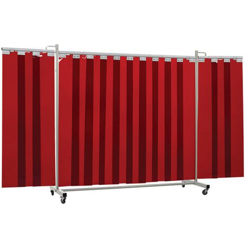 Cepro - Écran de Soudure Triptyque Robusto 210cm Orange - Mobile et Robuste - Norme EN 1598