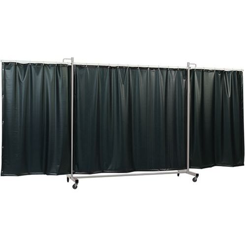 Cepro - Écran de soudure triptyque XL ROBUSTO - 180 cm hauteur - Vert - Mobile - Norme EN 1598