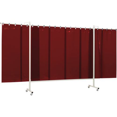Cepro - Écran de soudure triptyque OMNIUM 375 cm - Beige - Mobile - Norme EN 1598