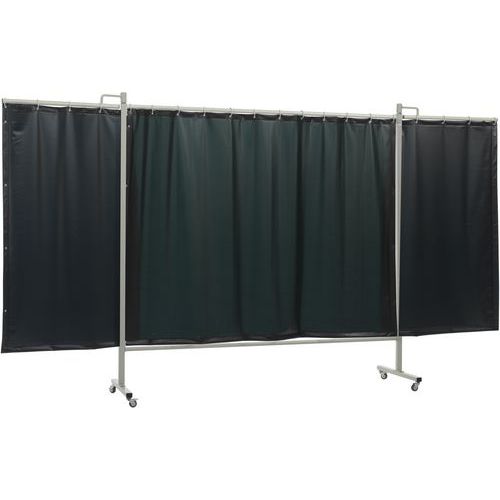 Cepro - Écran de soudure triptyque OMNIUM - 375 cm - Vert - Mobile - Norme EN 1598
