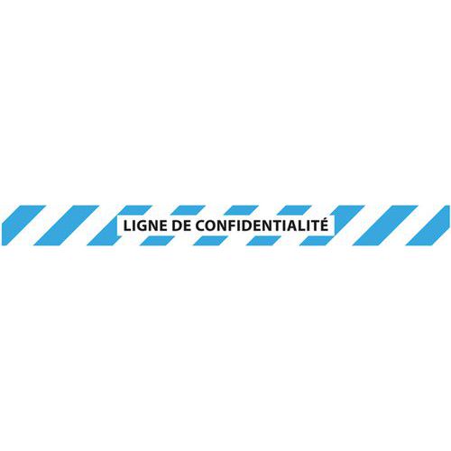 Bande Adhésive ligne De Confidentialité Bleu/blanc 90x1000
