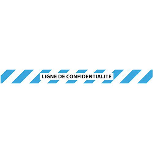 Bande Adhésive "ligne De Confidentialité" Bleu/blanc 90x1000