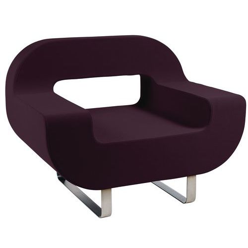 GGI - Fauteuil ANNO PVC Prune - 1 place - Confort & Design - Usage Accueil