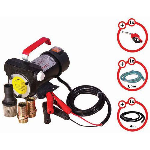 Agecom Diffusion - Pompe à gasoil 24V 150W avec pistolet automatique - Débit 40 L/h - IP54 - Robuste et performante