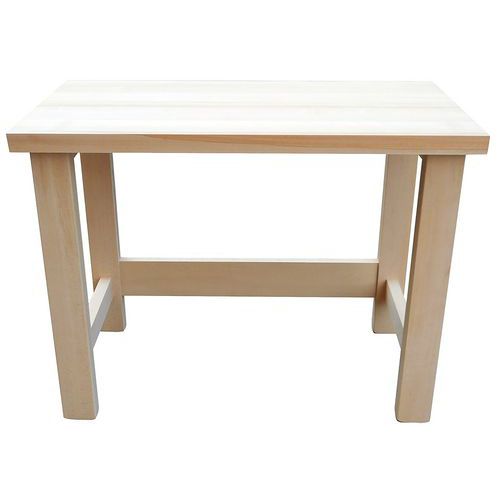 Table de travail bois - Modèle simple en hêtre massif étuvé verni Long 2000mm - Etablis Francois