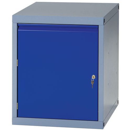 Caisson D’établi Gris/bleu Serrure Armoire à Droite