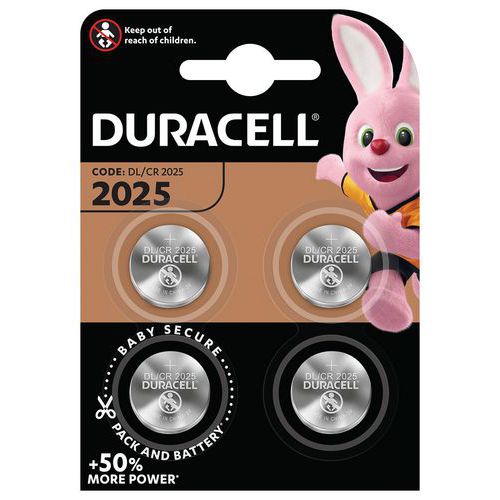 Duracell 4 Pile Bouton Lithium Dl 2025 - Pack De 4 - Duracell