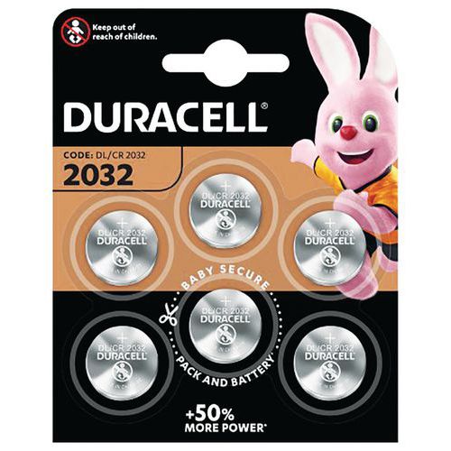 Duracell 6 Pile Bouton Lithium 2032 - Pack De 6 - Duracell