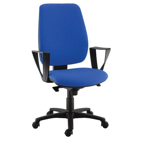 Sokoa - Fauteuil de bureau Lander haut dossier synchrone Bleu - Ergonomique et Éco-responsable - 5 ans Garantie