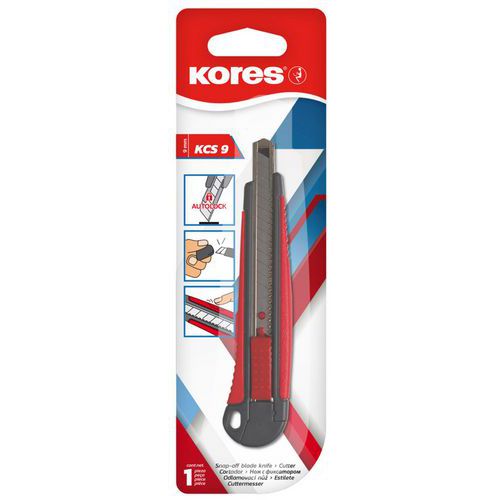 Cutter Metal Softgrip Kcs9 - 9 Mm - Lame Autobloquante
