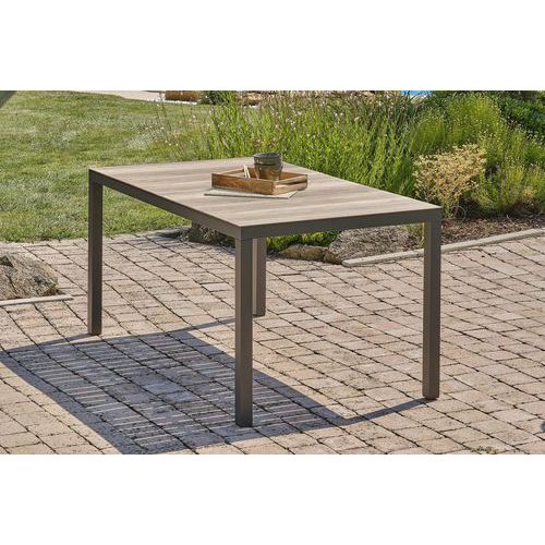 Table De Jardin Boston 150x90cm Grise Anthracite