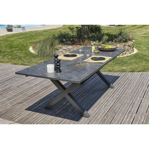 Table De Jardin Floride Rallonge 240x100cm Plateau Céramique