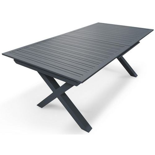 Table De Jardin Floride 180/240x100cm - Gris Anthracite