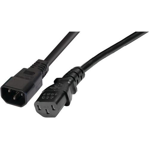 Rallonge D'alimentation C14 Et C13 - Noire - 2 M