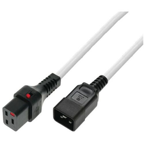 Rallonge Secteur C20 Et C19 à Verrouillage - Blanche - 30 M