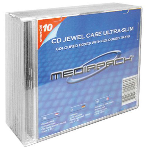 Pack De 10 Boitiers Cd Slim - Cd Transparents