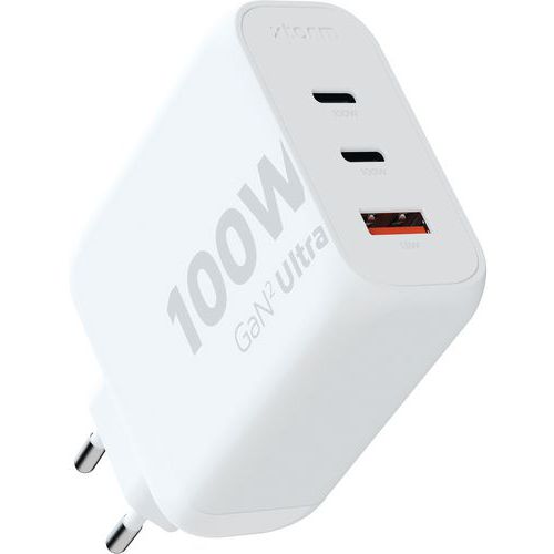 Chargeur Secteur Gan 2 Usb-c Et Usb - Blanc - 100 W