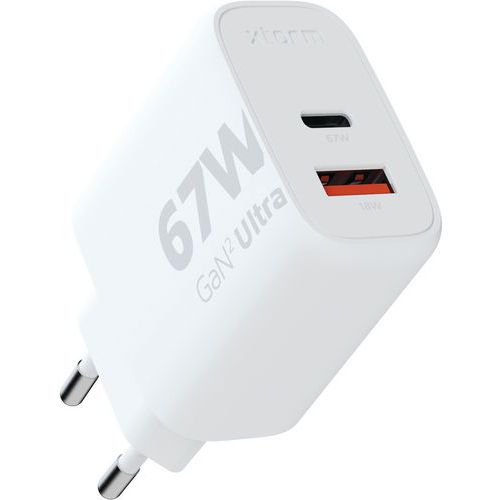 Chargeur Secteur Gan 2 Usb-c Et Usb - Blanc - 67 W