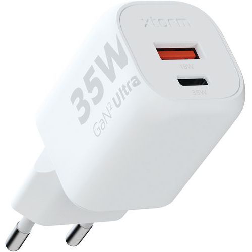 Chargeur Secteur Gan 2 Usb-c Et Usb - Blanc - 35 W