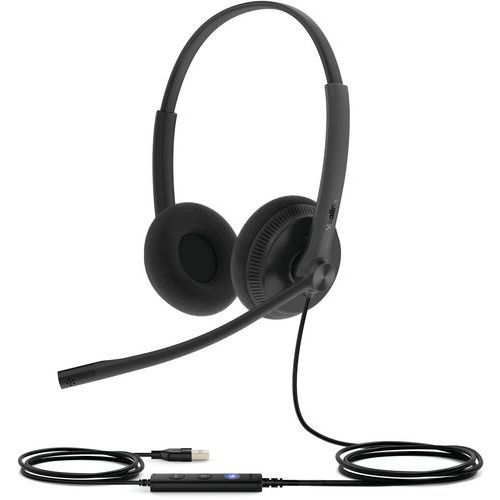 Casque Uh34 Dual Teams Micro Usb A Avec Coussinets Mousse