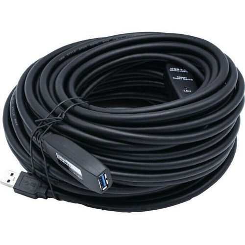 Dacomex - Cordon rallonge USB A 3.0 Amplifié - 20m Noir - Transfert Rapide et Fiable