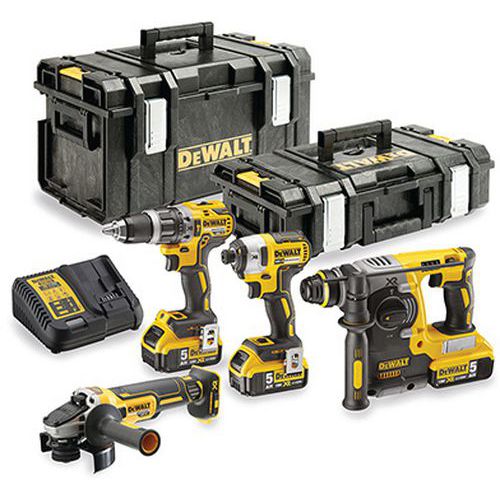 Kit 4 outils XR 18V 5Ah Li-Ion Brushless - DEWALT Kit 4 outils XR 18V 5Ah Li-Ion Brushless - DEWALT