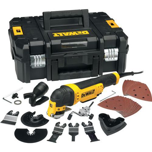Dewalt - Multi-Cutter 300W - 32 Accessoires - Coffret TSTAK - Outillage Électroportatif Polyvalent