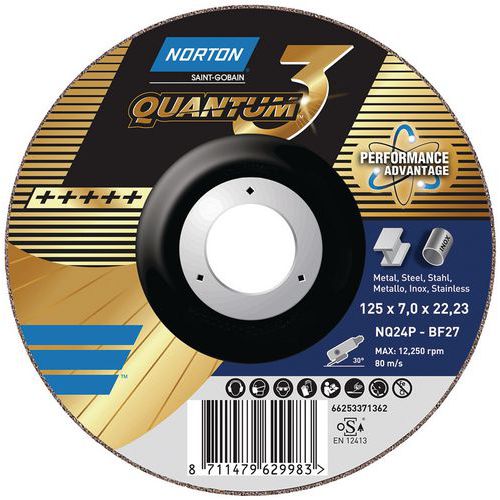 Disque à barber Quantum 3 Metal - Norton 230x7x22.23