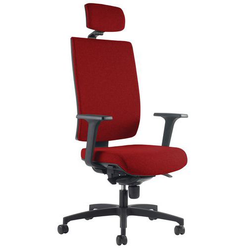 Fauteuil Kio Hd Tapissé Avec Têtière Acc Reg Rouge