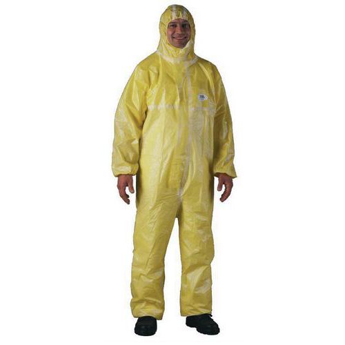 Coverguard - Combinaison de travail SMS CPE Jaune - Taille 5 - Protection Corps - Normes EN 13034, 13982-1, 14605-BP3