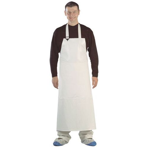 Coverguard - Tablier Polyuréthane Blanc Oléofuge - 120x90 cm - Protection Corps - EPI