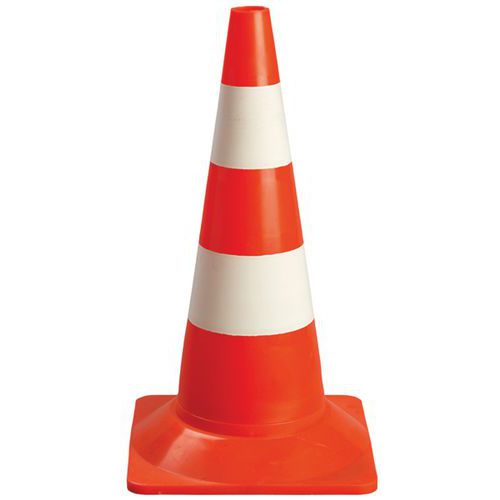 Lot de 10 - Cône Plastique De Signalisation Hauteur 50 Cm