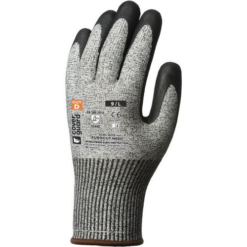Coverguard - Gants de protection Eurocut N560 - Taille 9 - HPPE et Nitrile - Gris - Ambidextre non
