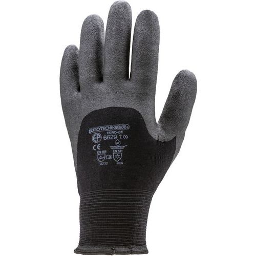 Coverguard - Gants EUROICE 2 Polyamide Enduit PVC HPT Noir Taille 10 - Protection Froid EPI