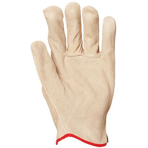 Coverguard - Gants Eurostrong 1110 Cuir Croûte Vachette - Taille 9 Gris Clair - EPI Résistant