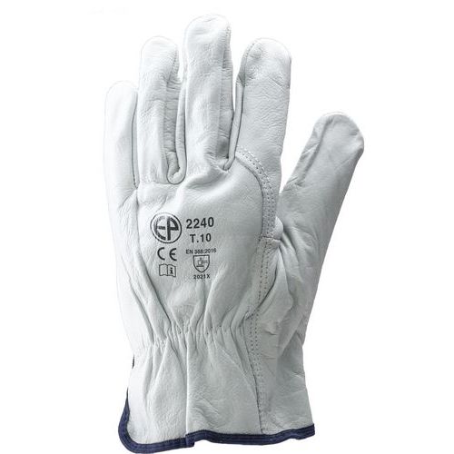 Coverguard - Gants Eurostrong 2240 Cuir Fleur de Buffle Écru - Taille 11 - Protection et Confort