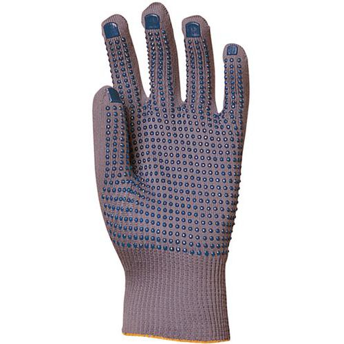 Coverguard - Gants Eurostrong 4380 J13 Polyamide Gris Picots PVC Bleu - Taille 9 - EPI Résistant et Confortable