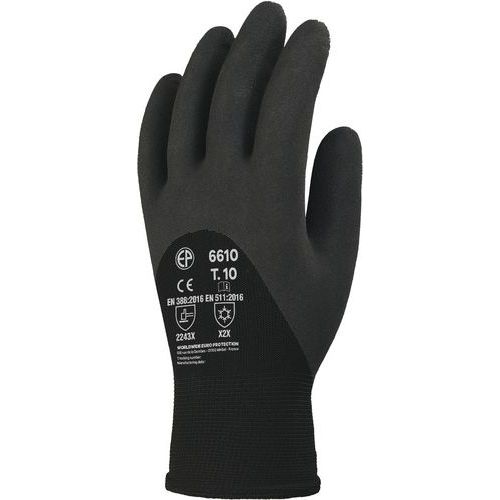 Coverguard - Gants Eurowinter 6610 Polyester Noir Taille 9 - Protection Froid EPI