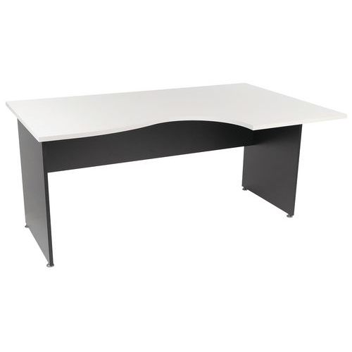Basik Bureau Compact L160 Ret Droite Gris Cla Ir/anthracite