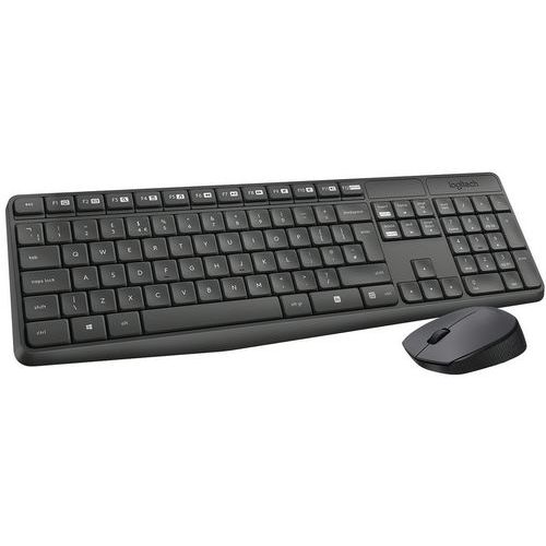 Pack clavier MK235 Azerty belge sans fil avec souris - Logitech Pack clavier MK235 Azerty belge sans fil avec souris - Logitech
